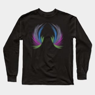 Colorful Feathers Long Sleeve T-Shirt